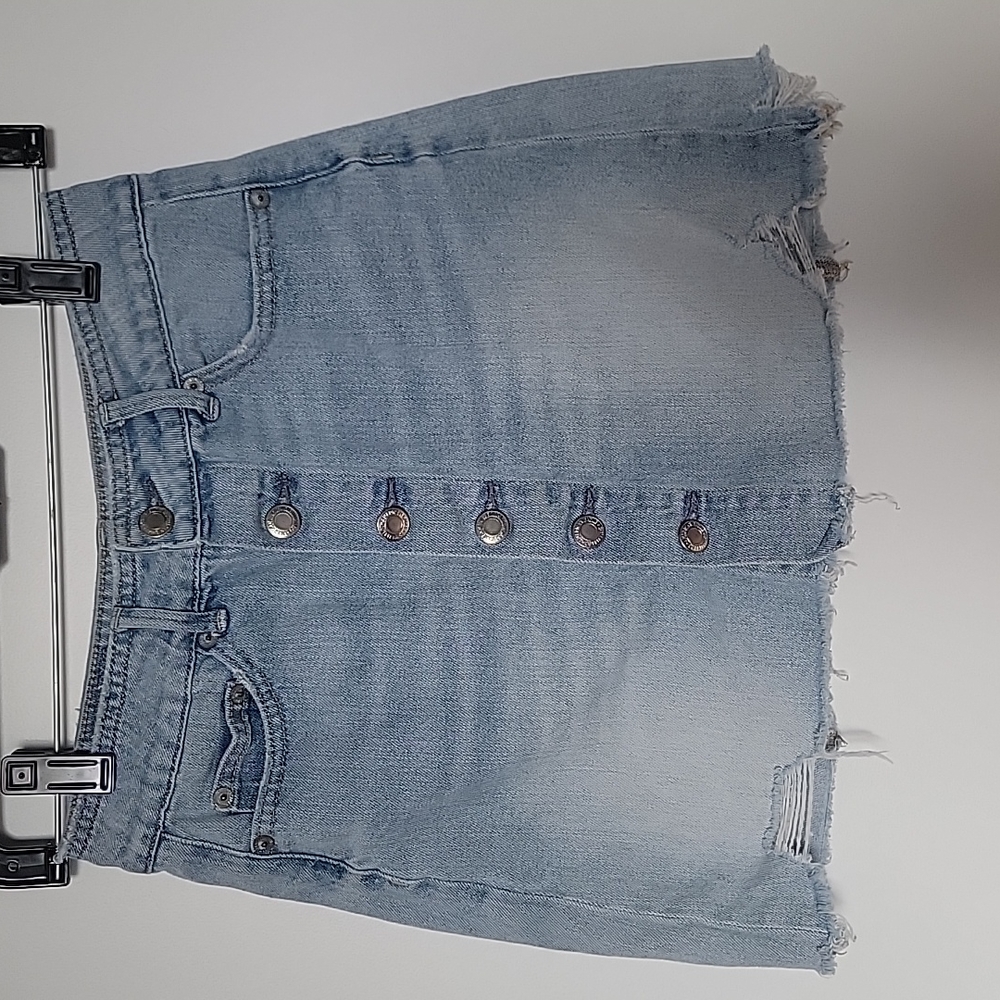 American Eagle Distressed Jean Skirt